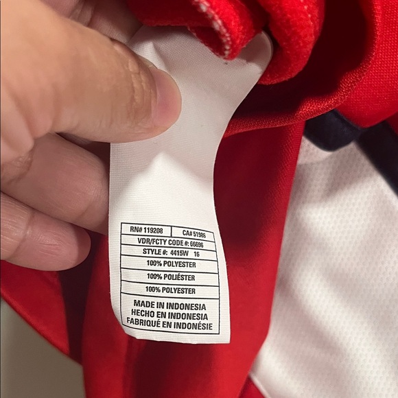 Reebok Washington Capitals pullover jersey hoodie Women's Size Small Red - Picture 7 of 8